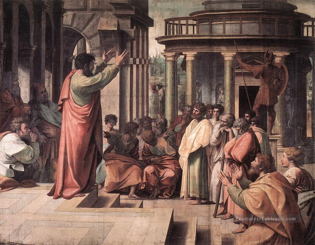 St Paul Prêchant à Athènes Renaissance Raphaël Peintures à l'huile